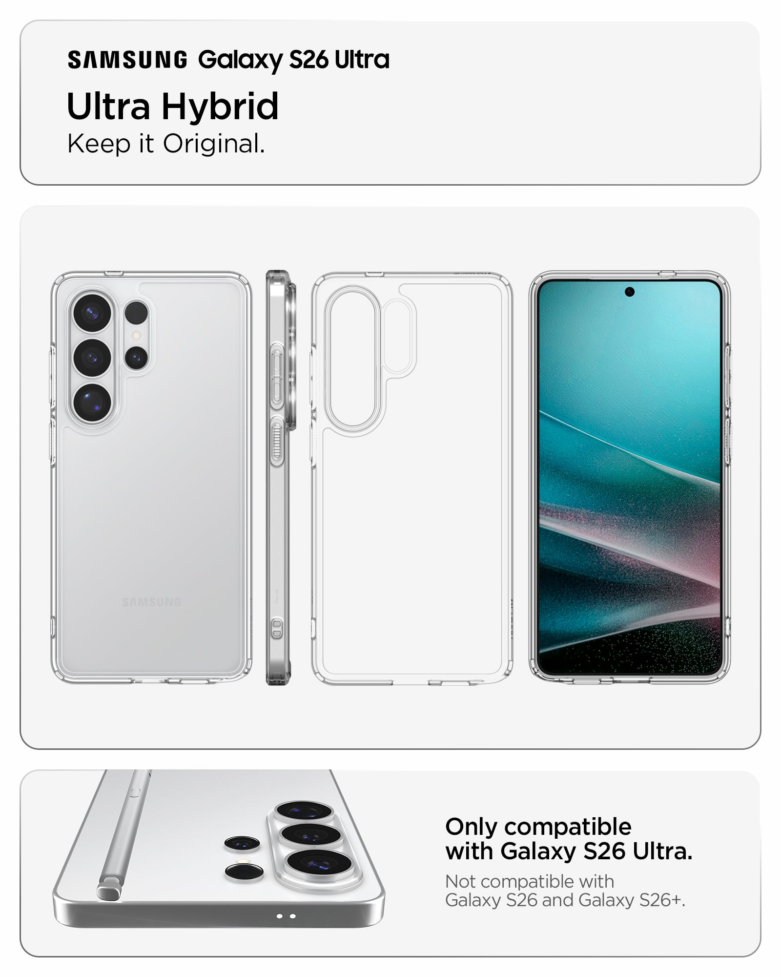 Spigen Galaxy S26 Ultra Case Ultra Hybrid view 13