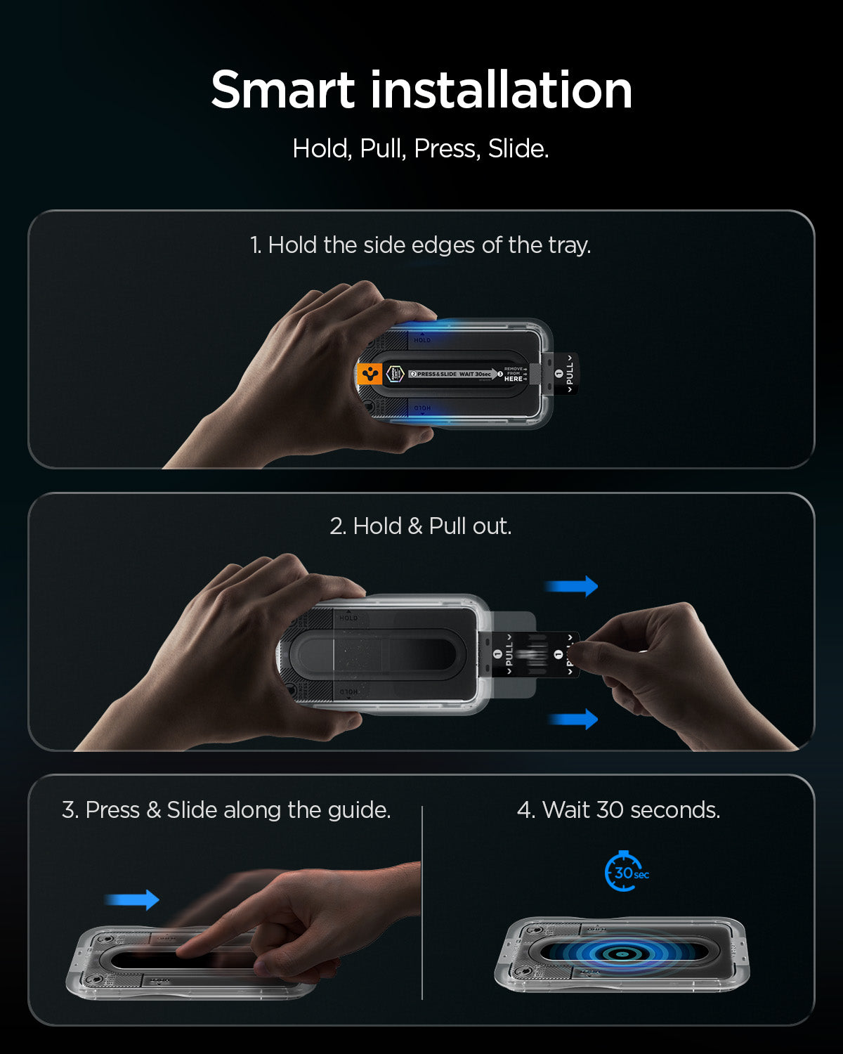 Spigen Galaxy S26 FE EZ Fit Pro installation sequence