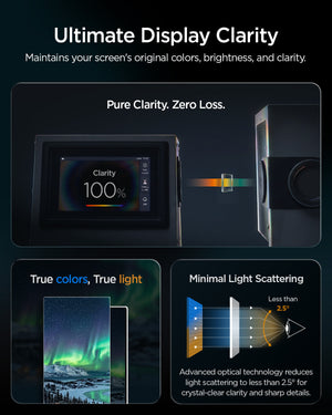 Spigen Galaxy S26 FE clear glass viewing detail