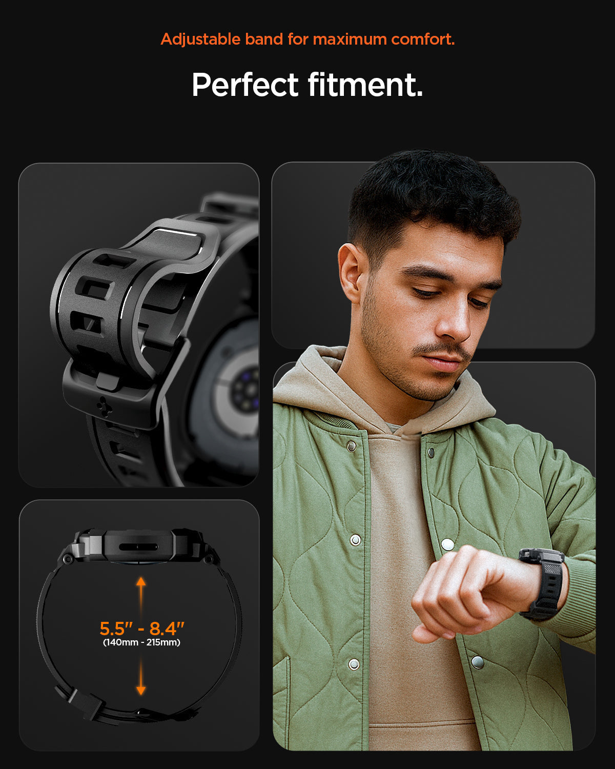 Spigen Galaxy Watch 8 (44mm) Case + Case Rugged Armor Pro view 15