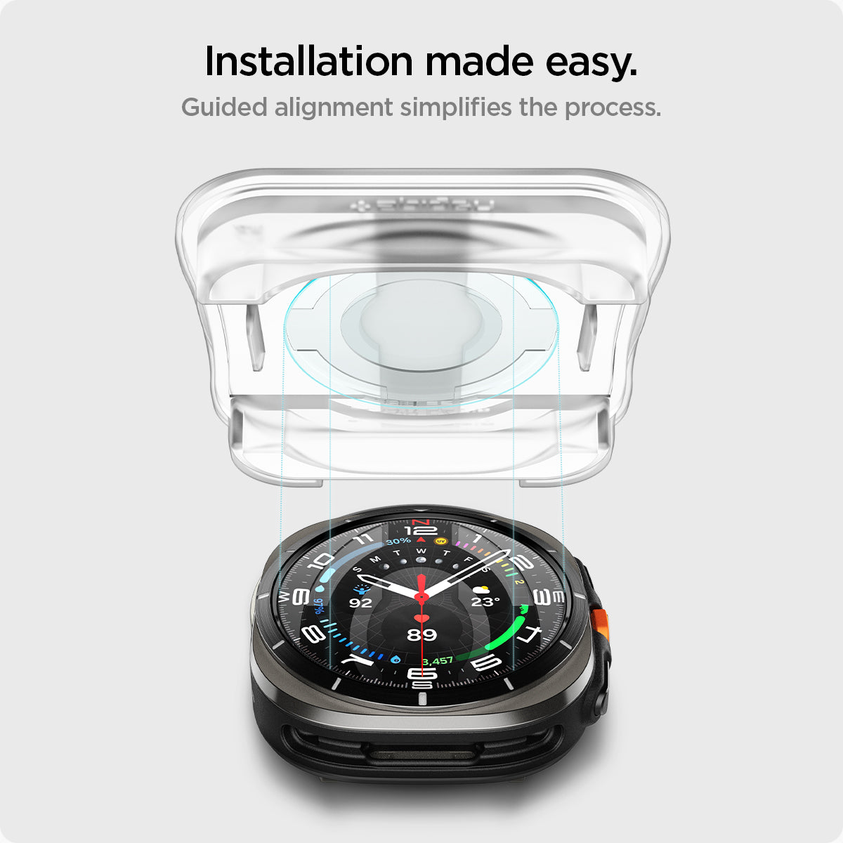 Spigen Galaxy Watch Ultra 47mm (2025/2024) Screen Protector GLAS.tR EZ Fit (2 Pack) view 10