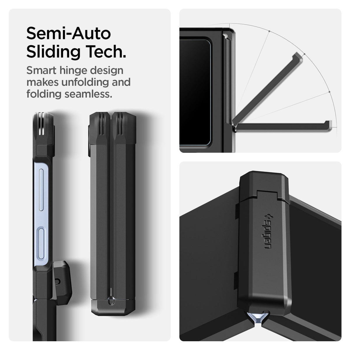 Spigen Galaxy Z Flip 7 FE / Z Flip 6 Case – Tough Armor Pro (MagFit) — Black, fit, construction or use view 18