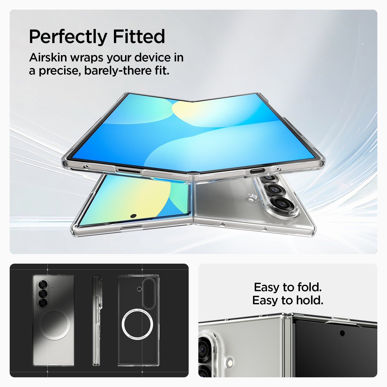 Spigen Galaxy Z Fold 7 Case Air Skin (MagFit) view 7