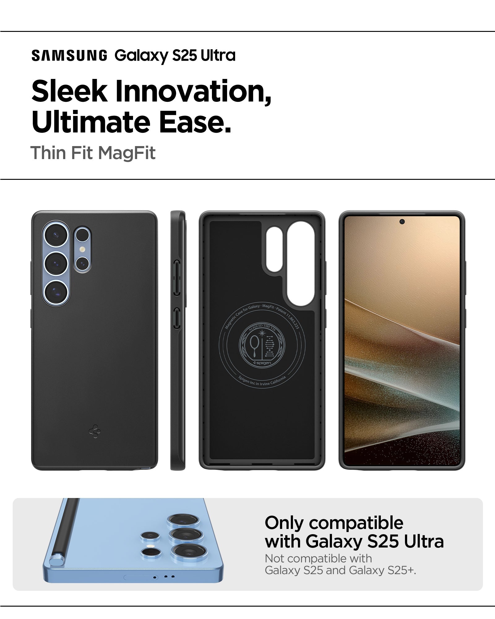 Spigen Galaxy S25 Ultra Case Thin Fit MagFit view 14