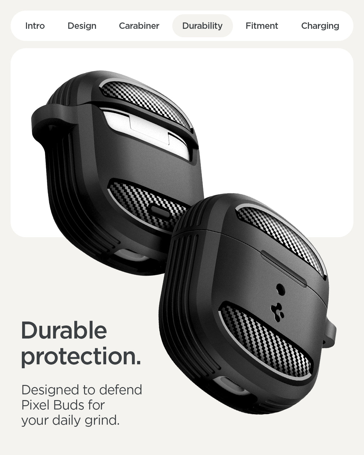 Spigen Pixel Buds 2a Case Rugged Armor view 15