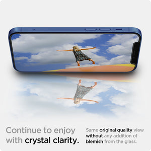 Spigen iPhone 12 mini Screen Protector – GLAS.tR EZ Fit (2 Pack) — Clear detail 1