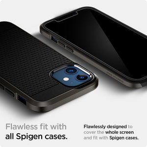 Spigen iPhone 12 mini Screen Protector – GLAS.tR EZ Fit (2 Pack) — Clear detail 2