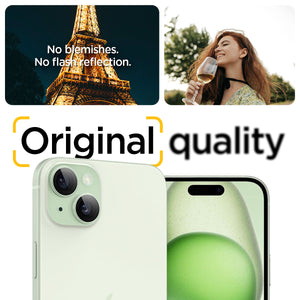 Spigen iPhone 15 / 14 Lens Protector – Optik Pro EZ Fit (2 Pack) — Green detail 9