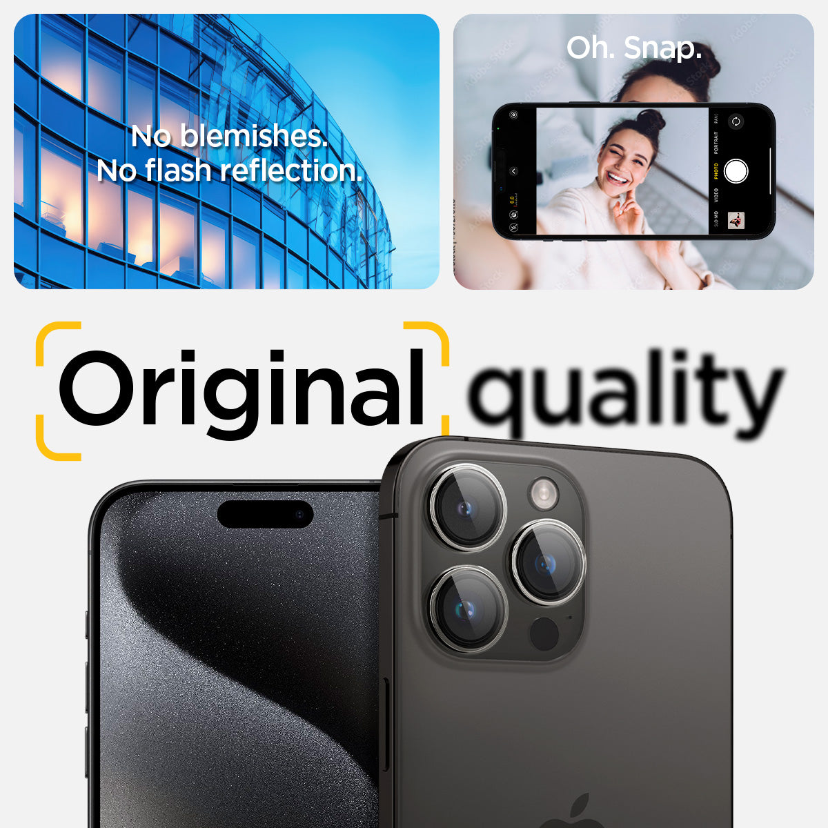 Spigen iPhone 14 Pro Max / 14 Pro Lens Protector – Optik Pro EZ Fit – Crystal Clear product image 9