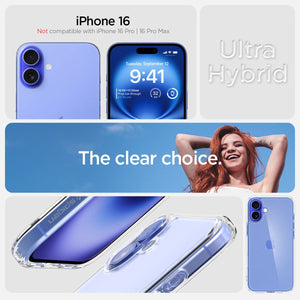 Spigen iPhone 16 Case – Ultra Hybrid – Crystal Clear – detail image 7