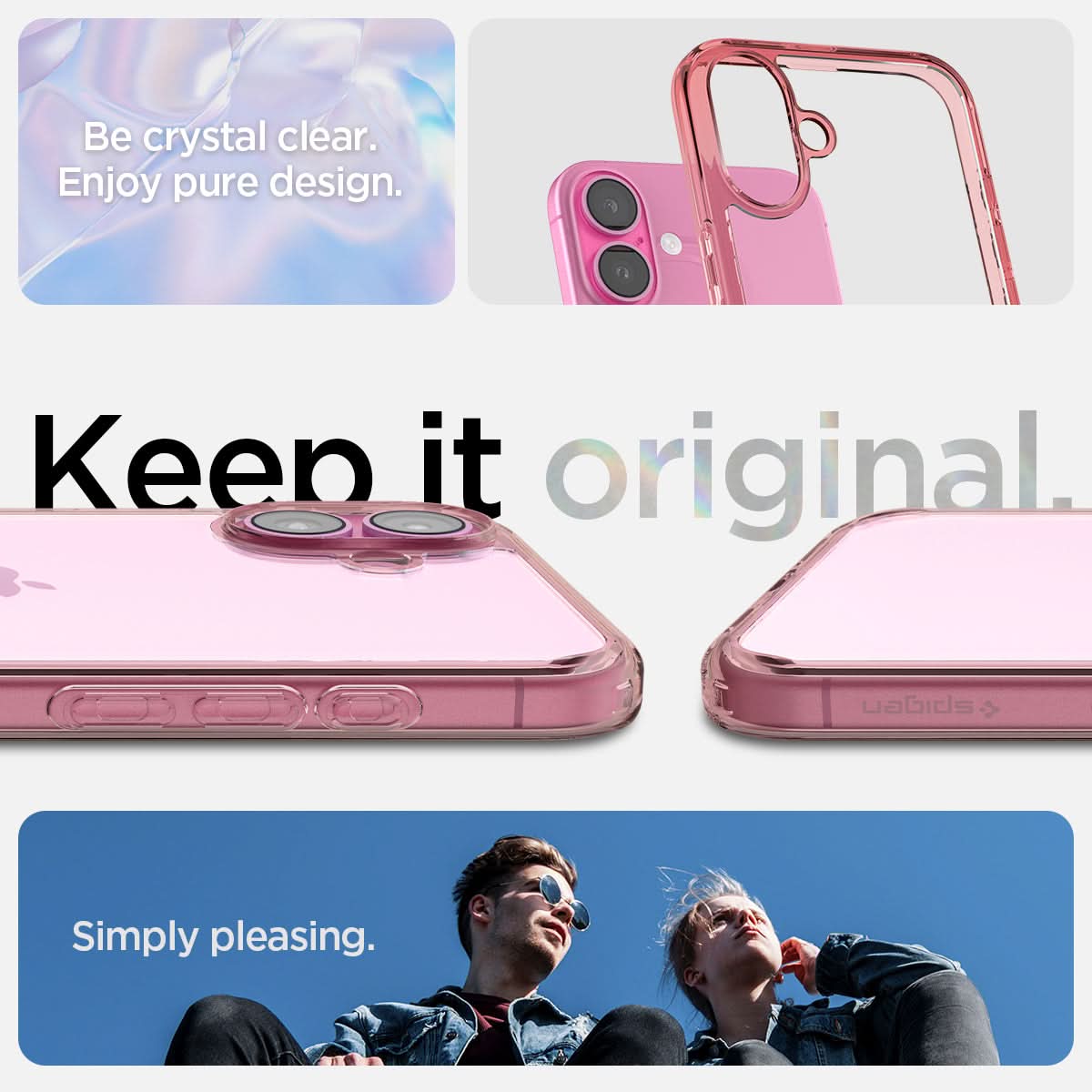 Spigen iPhone 16 Case – Ultra Hybrid – Rose Crystal – detail image 4