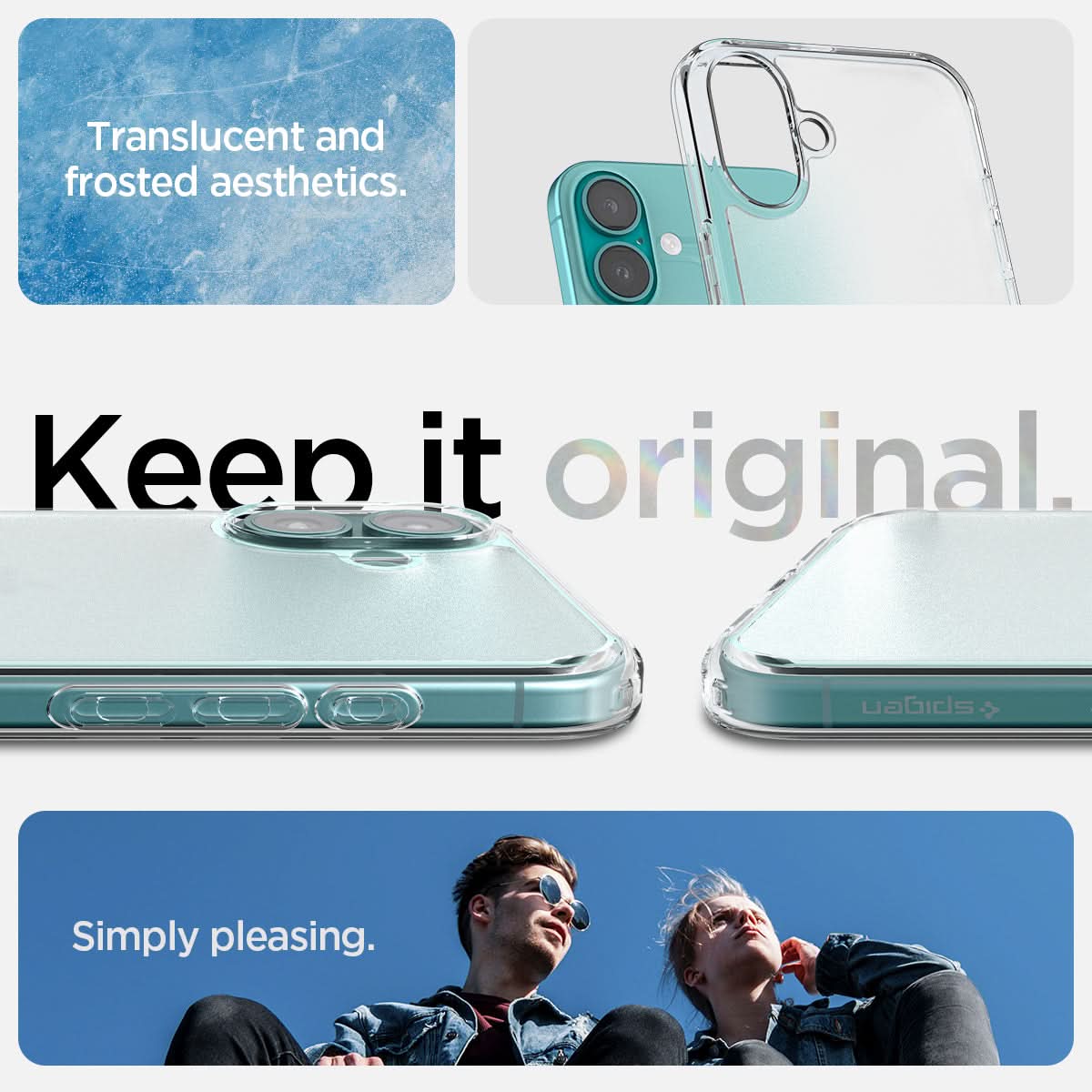 Spigen iPhone 16 Case – Ultra Hybrid – Frost Clear – detail image 4