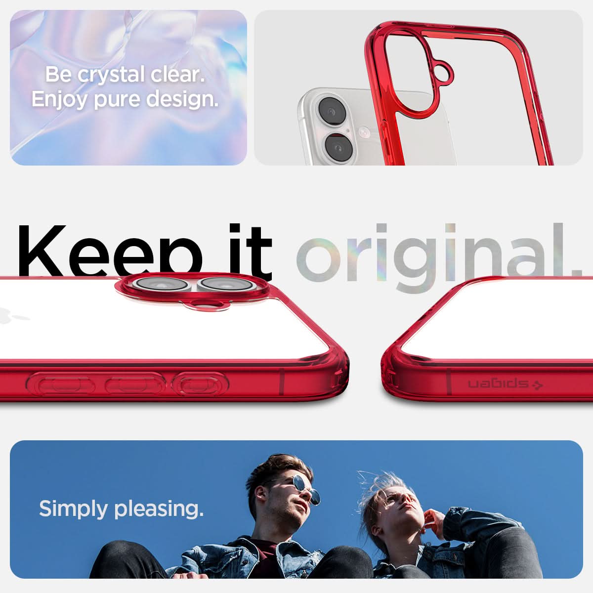 Spigen iPhone 16 Case – Ultra Hybrid – Red Crystal – detail image 4