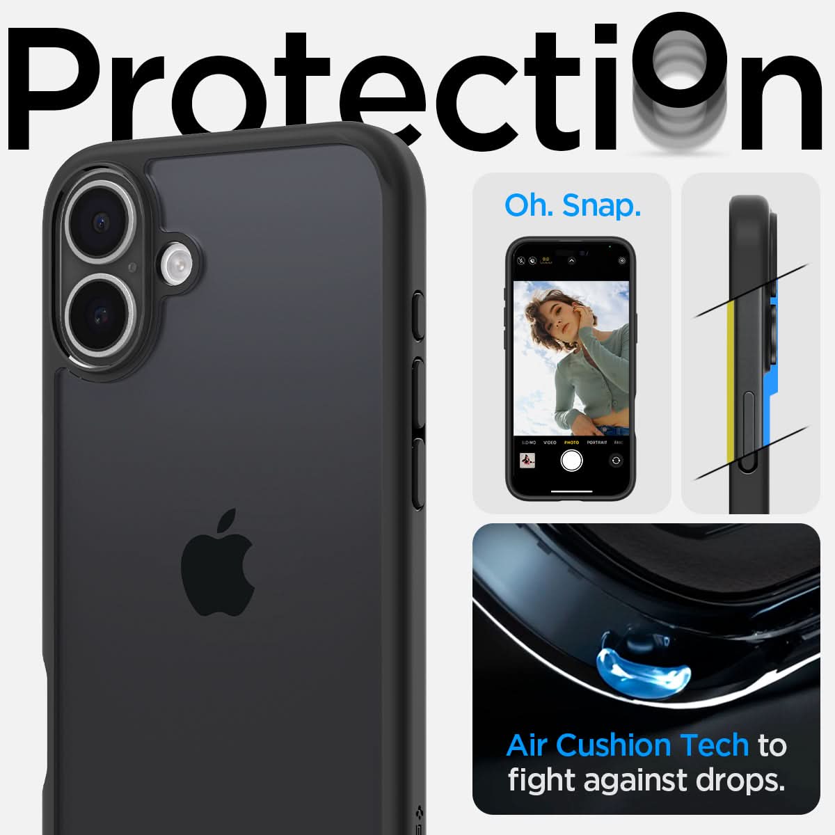 Spigen iPhone 16 Plus Case – Ultra Hybrid – Matte Black – detail image 5