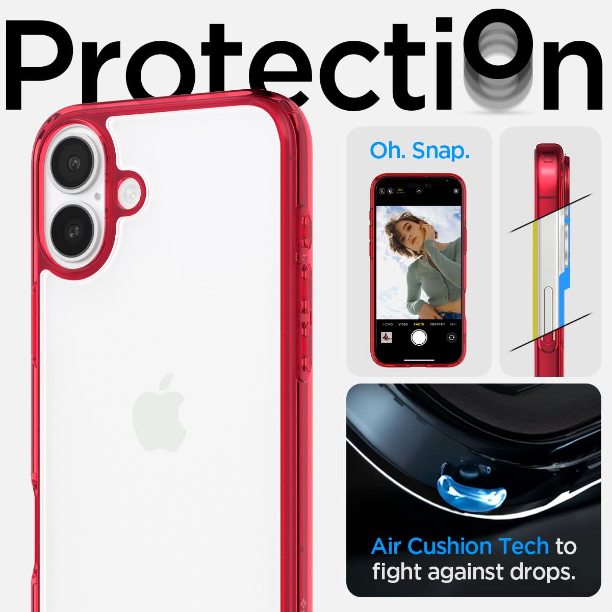 Spigen iPhone 16 Case – Ultra Hybrid – Red Crystal – detail image 5