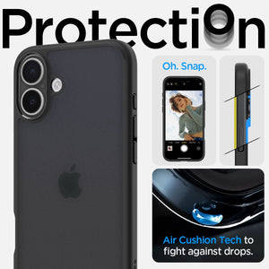 Spigen iPhone 16 Plus Case – Ultra Hybrid – Frost Black – detail image 5