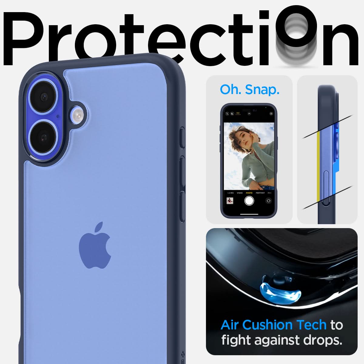 Spigen iPhone 16 Case – Ultra Hybrid – Navy Blue – detail image 5