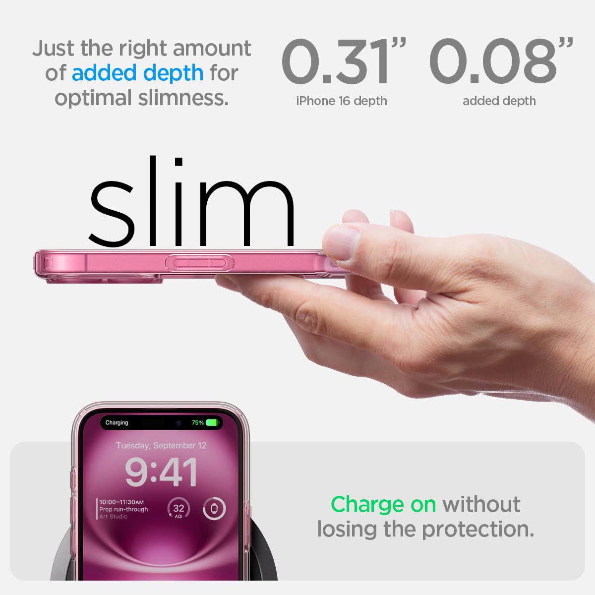 Spigen iPhone 16 Case – Ultra Hybrid – Rose Crystal – detail image 6