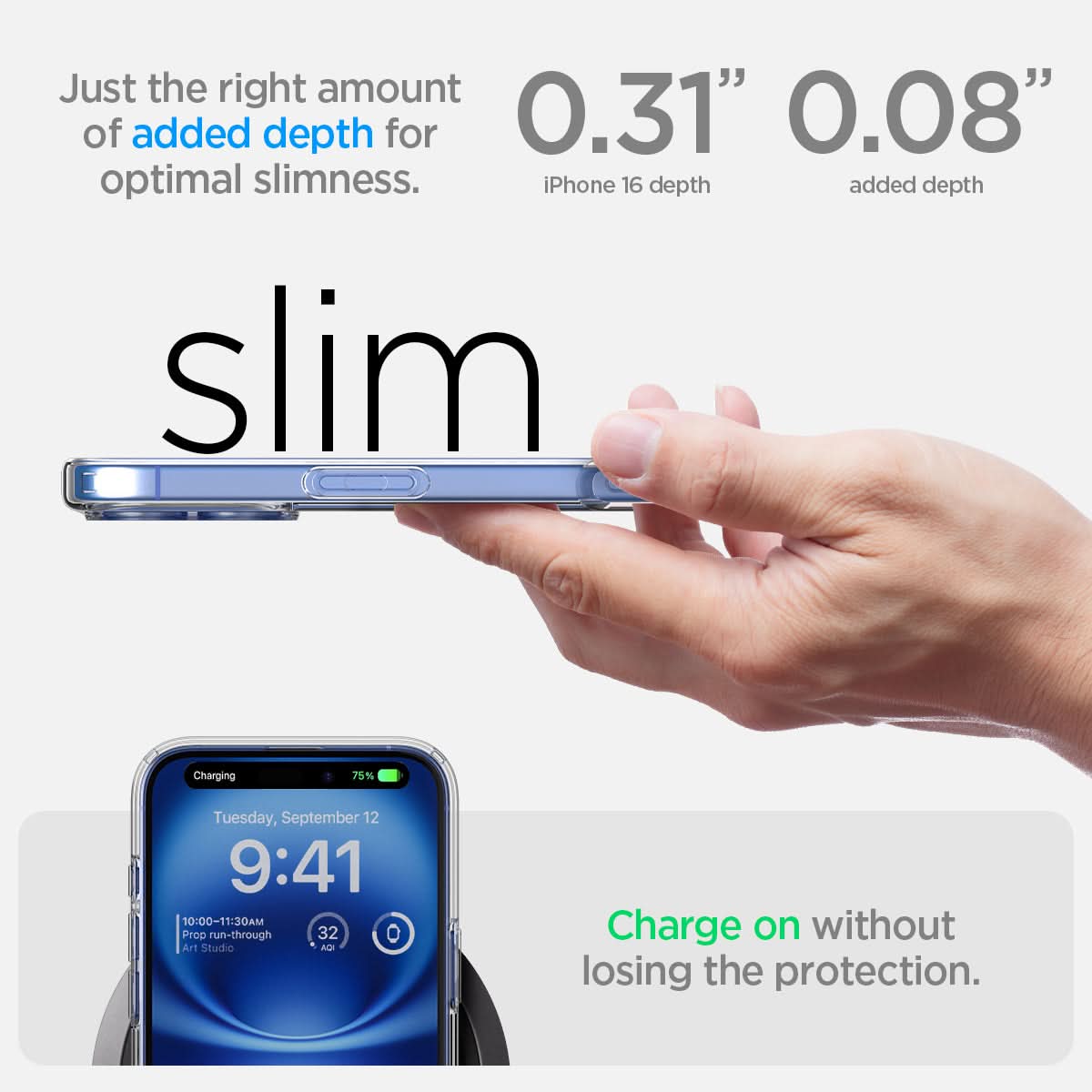 Spigen iPhone 16 Case – Ultra Hybrid – Crystal Clear – detail image 6
