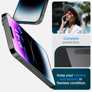 Spigen iPhone 14 Pro Max / 14 Pro Screen Protector GLAS.tR EZ Fit | Sensor Protected view 11