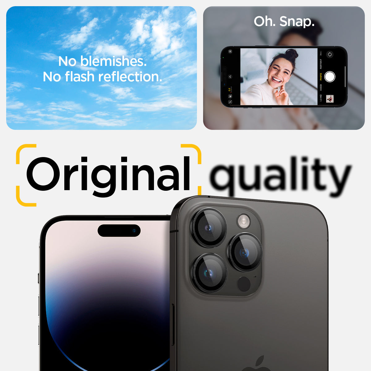 Spigen iPhone 15 Pro Max / 15 Pro Lens Protector – Optik Pro EZ Fit – Black product image 9