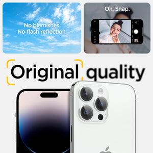 Spigen iPhone 14 Pro Max / 14 Pro Lens Protector – Optik Pro EZ Fit – Silver product image 9