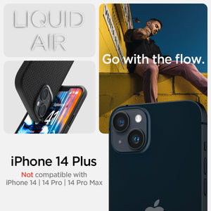 Spigen iPhone 14 Plus Case – Liquid Air - Matte Black - iPhone 14 Plus compatibility