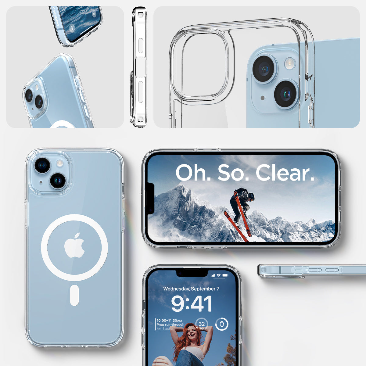 Spigen iPhone 14 Plus Case – Ultra Hybrid (MagFit) in White – product feature overview