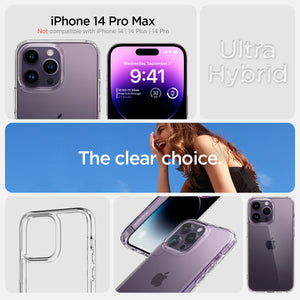 Spigen iPhone 14 Pro Max Case – Ultra Hybrid in Crystal Clear – exact-device compatibility guide