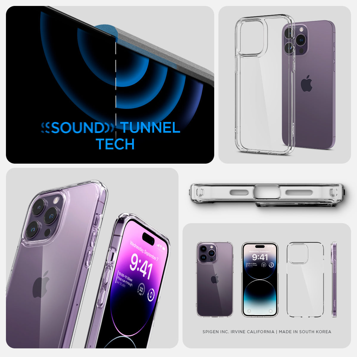 Spigen iPhone 14 Pro Max Case – Ultra Hybrid in Crystal Clear – sound-tunnel design and product overview