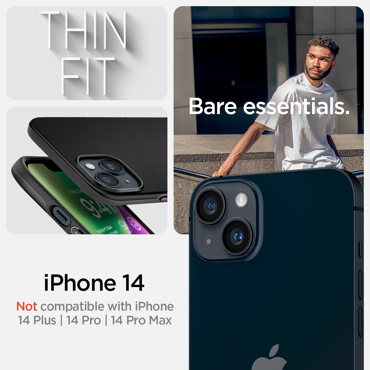 Spigen iPhone 14 / iPhone 13 Case – Thin Fit in Black – iPhone 14 compatibility guide