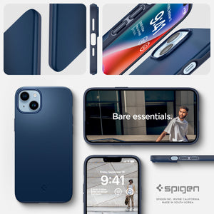 Spigen iPhone 14 / iPhone 13 Case – Thin Fit in Navy Blue – product overview and bare essentials