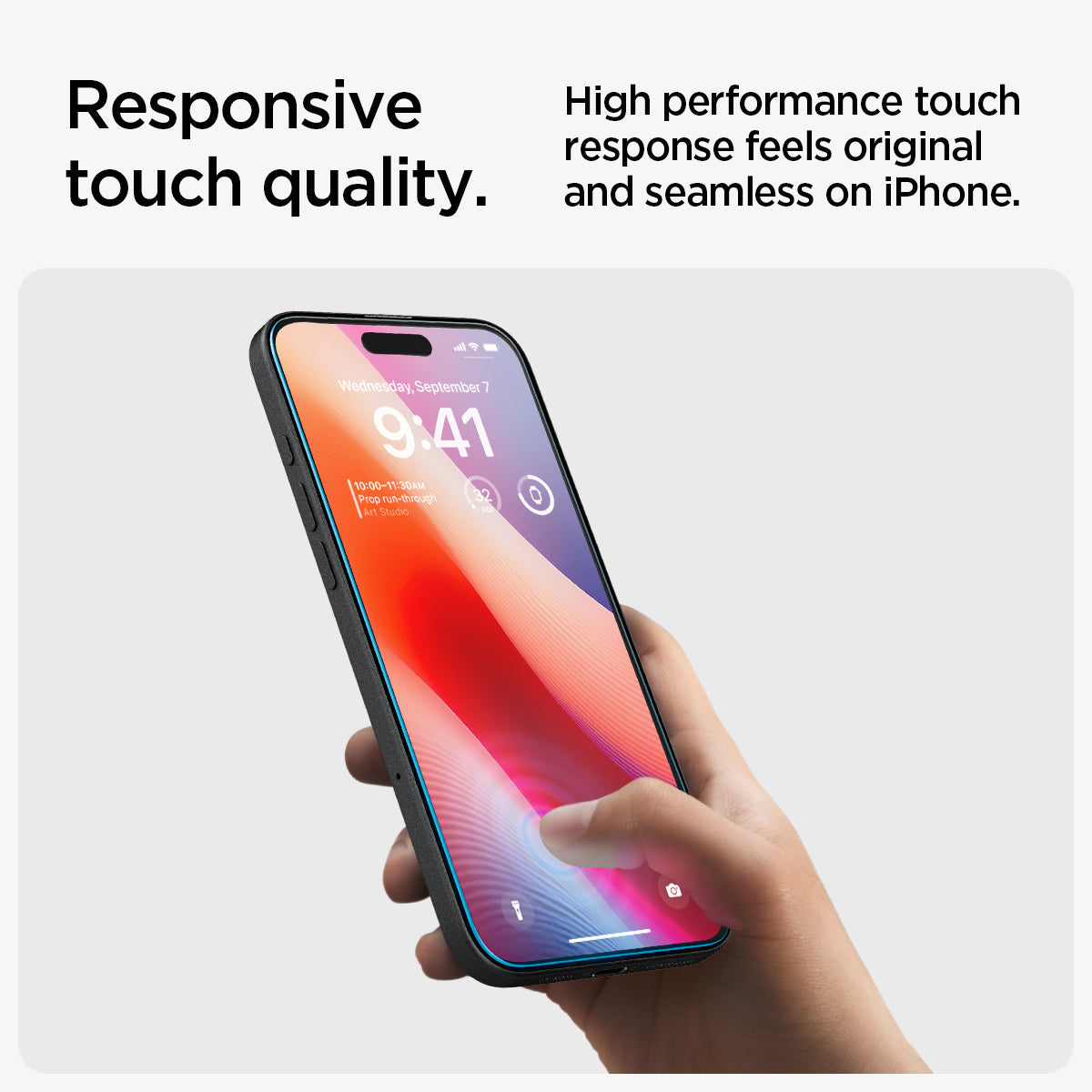 Spigen iPhone 16 Plus / iPhone 16 Screen Protector GLAS.tR EZ Fit (2 Pack) view 13