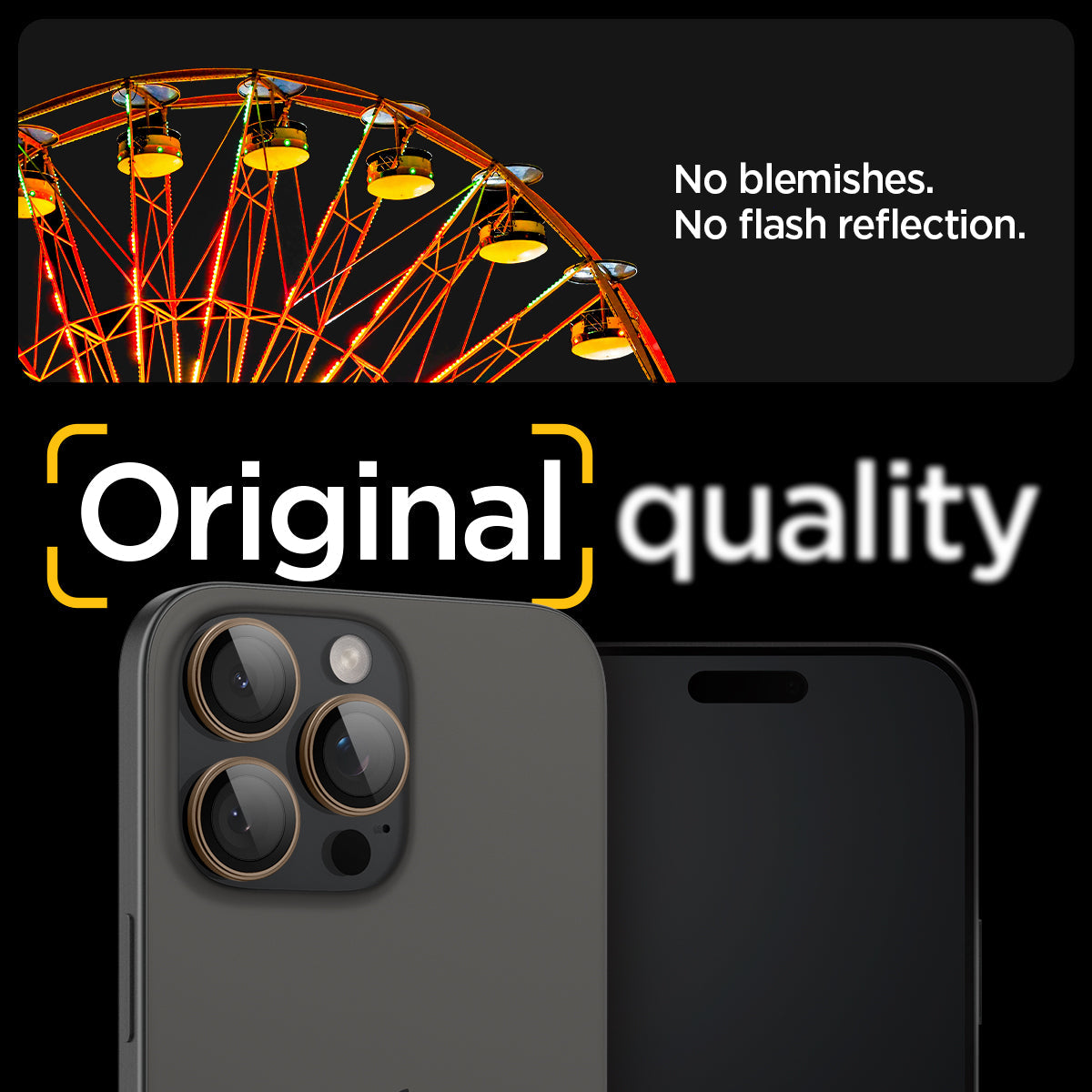 Spigen iPhone 16 Pro Max / 16 Pro Lens Protector – Optik Pro EZ Fit – Desert Titanium product image 10