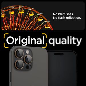 Spigen iPhone 16 Pro Max / 16 Pro Lens Protector – Optik Pro EZ Fit – Desert Titanium product image 10