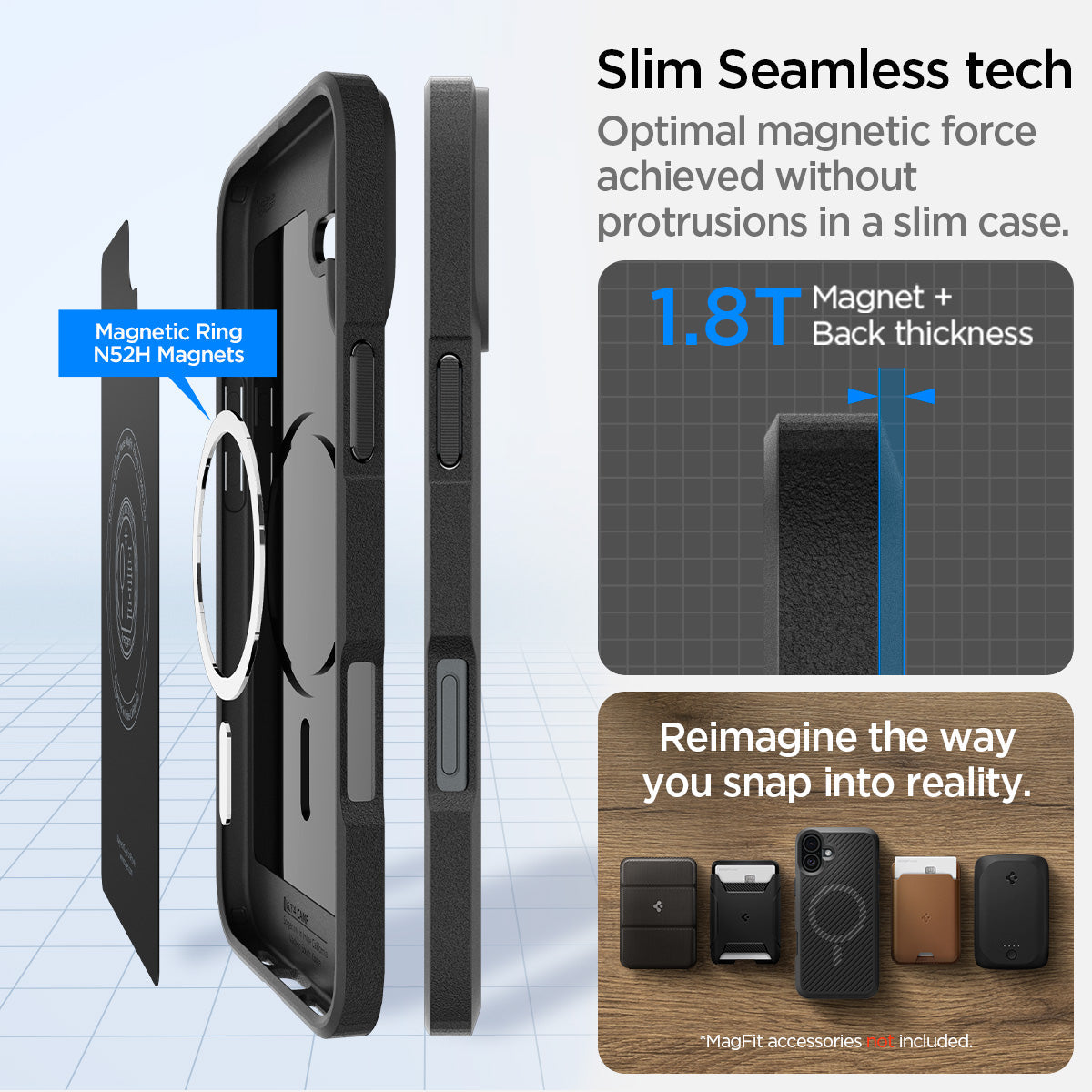 Spigen Core Armor (MagFit) case for iPhone 16 Plus in Matte Black – detail image 9