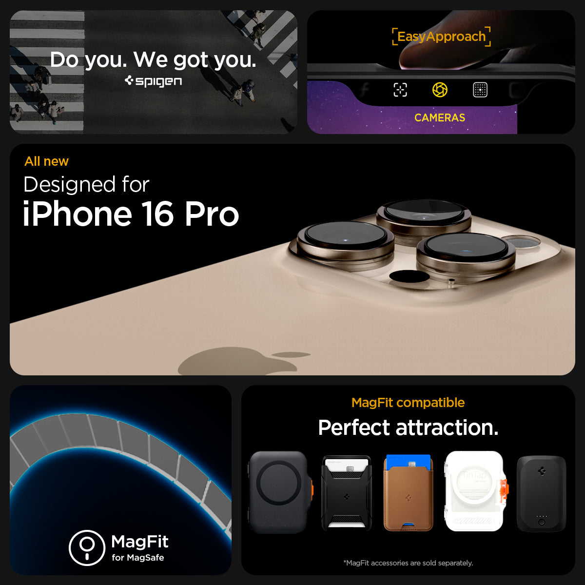 Spigen Enzo Aramid MagFit case for iPhone 16 Pro - exact model compatibility panel