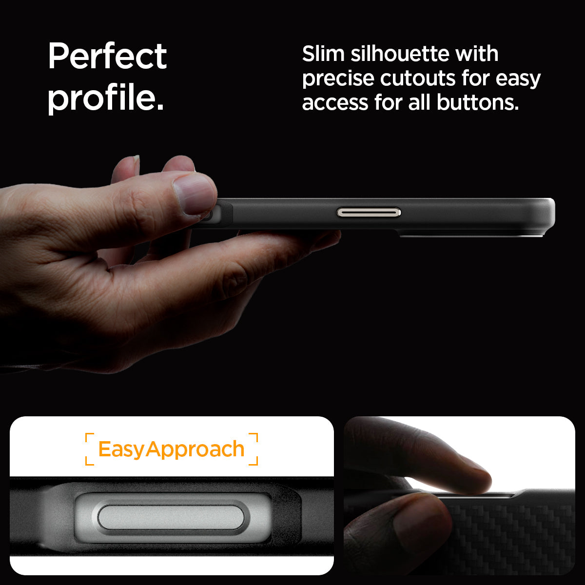 Spigen Enzo Aramid MagFit case for iPhone 16 Pro - slim profile and precise cutouts