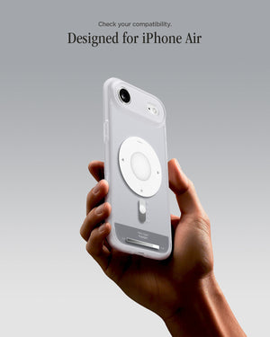 ACS10060 - iPhone 17 Air Ultra Hybrid Classic (MagFit) in Classic Silver showing check your compatibility.