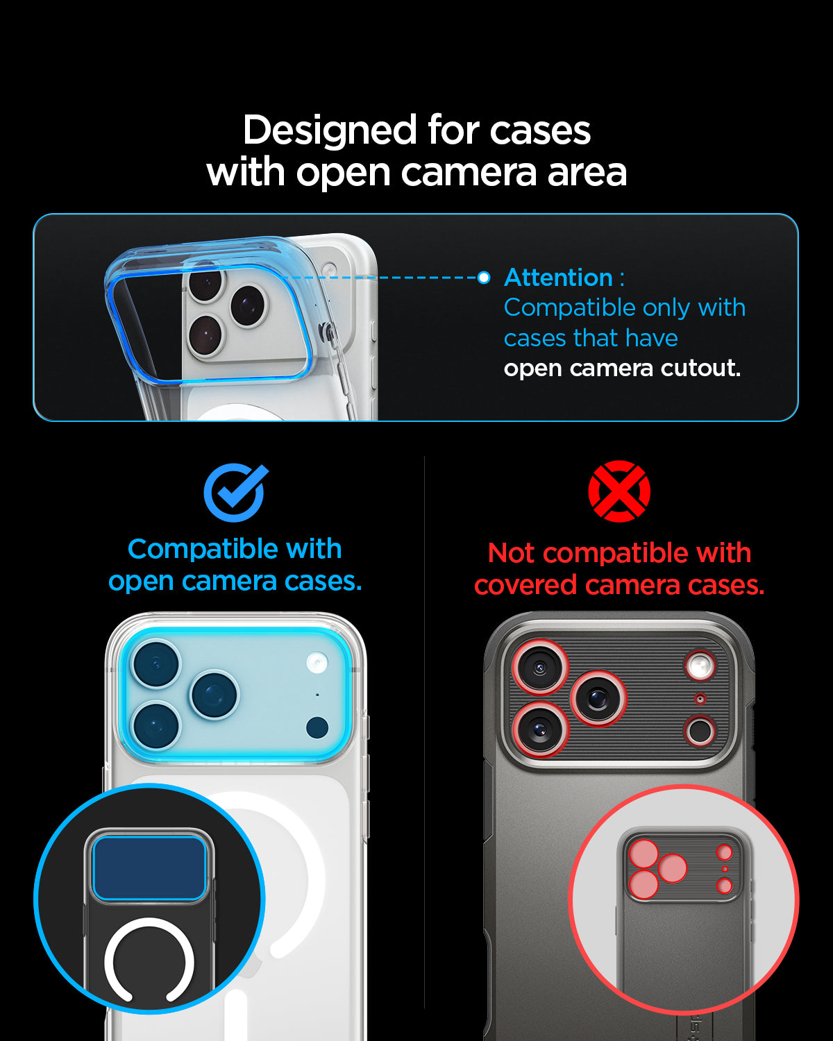 Spigen iPhone 18 Pro Max Glas.tR EZ Fit Optik Pro XL lens protector - Dark Cherry - image 8