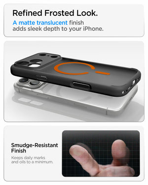 Spigen iPhone 18 Pro Ultra Hybrid Matte (Mag Fit) - Frost Black Orange - image 10