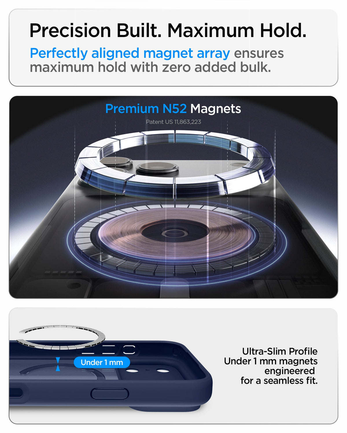 Spigen iPhone 18 Pro Ultra Hybrid Matte (Mag Fit) - Frost Deep Blue - image 8