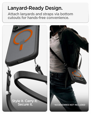 Spigen iPhone 18 Pro Ultra Hybrid Matte (Mag Fit) - Frost Black Orange - image 9