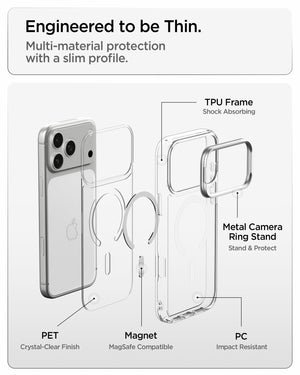Spigen iPhone 18 Pro Max Ultra Hybrid Optik S (Mag Fit) - Clear Silver - image 7