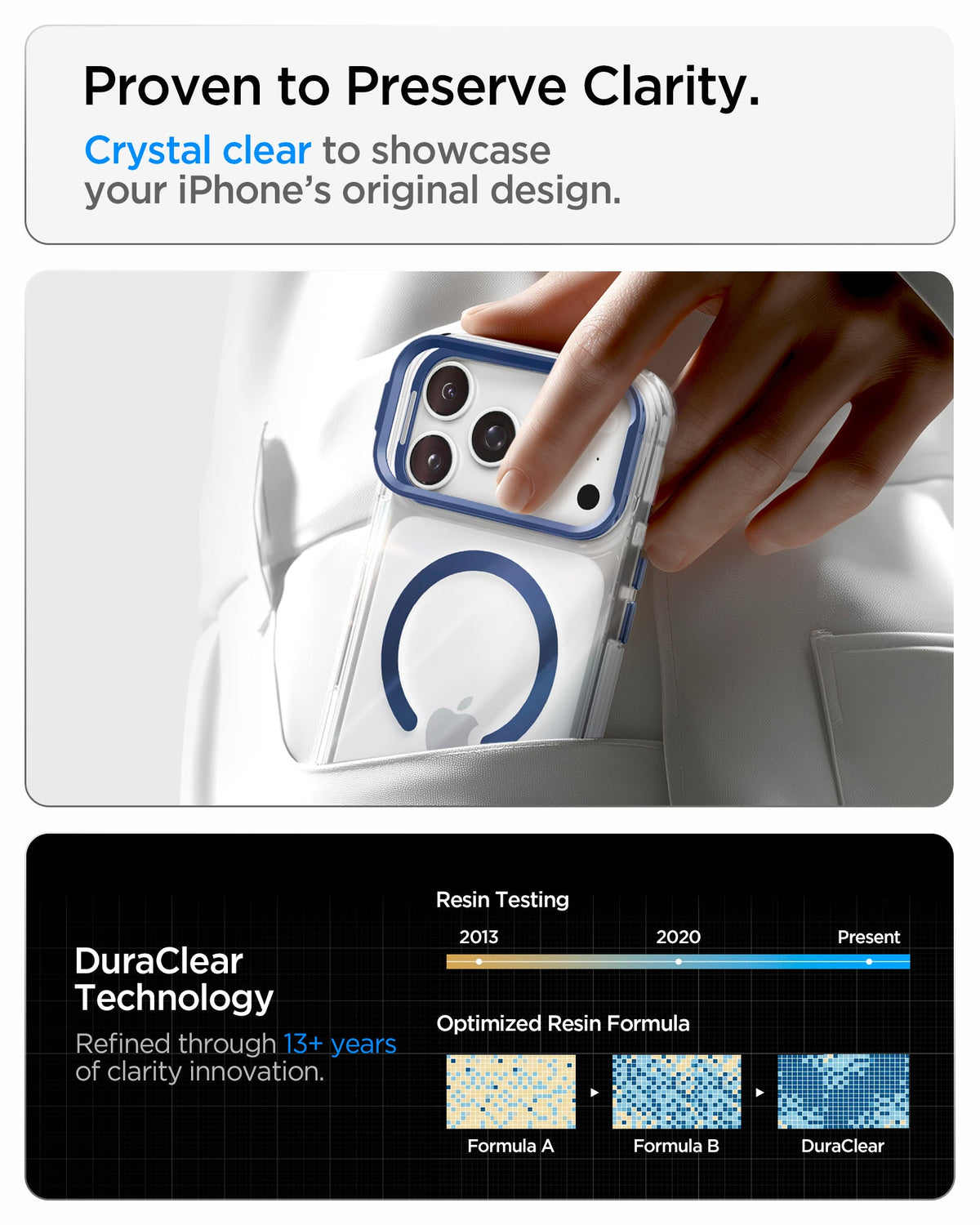 Spigen iPhone 18 Pro Max Ultra Hybrid Optik S (Mag Fit) - Clear Deep Blue - image 11