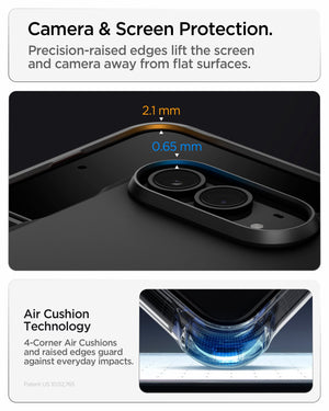 iPhone Duo Tough Armor Pro (Mag Fit) in Black showing raised screen and camera edges with reinforced corner cushioning
