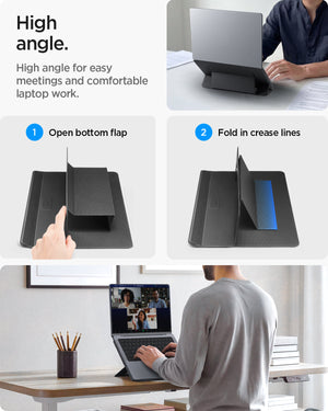AMP11116 - Slim Fold Laptop Stand | LD201-S7 showing low angle