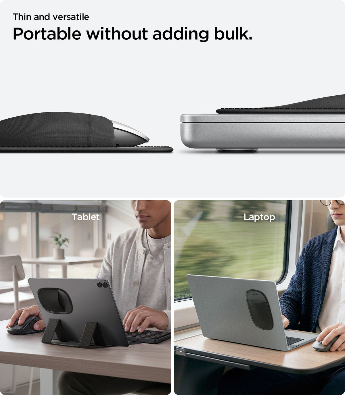Spigen Laptop & Tablet Mouse Sleeve – LD220 — Black, fit, construction or use view 18