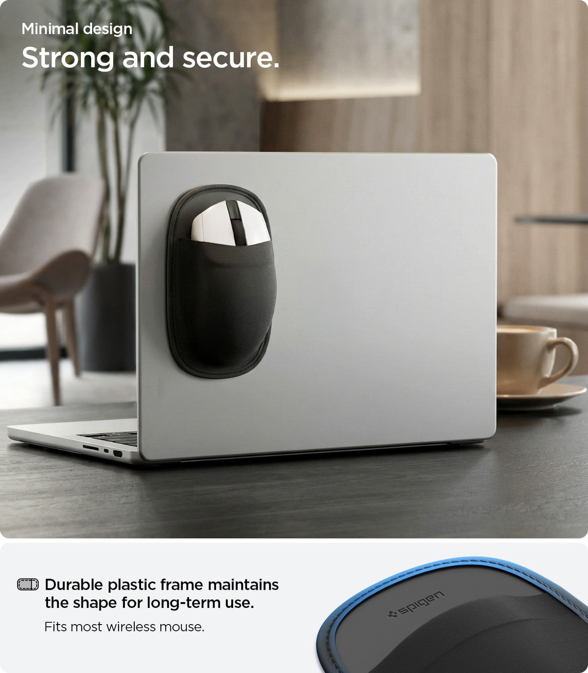 Spigen Laptop & Tablet Mouse Sleeve – LD220 — Black, fit, construction or use view 21