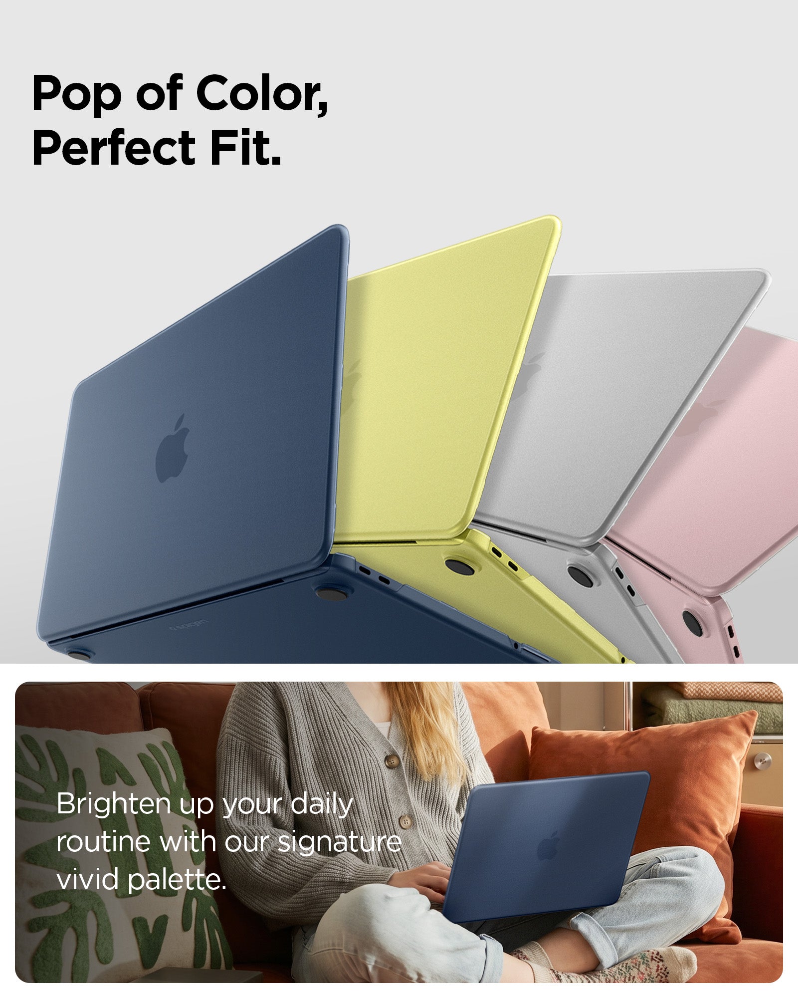 Spigen Air Skin Frost Indigo exact-fit shell for MacBook Neo 13-inch